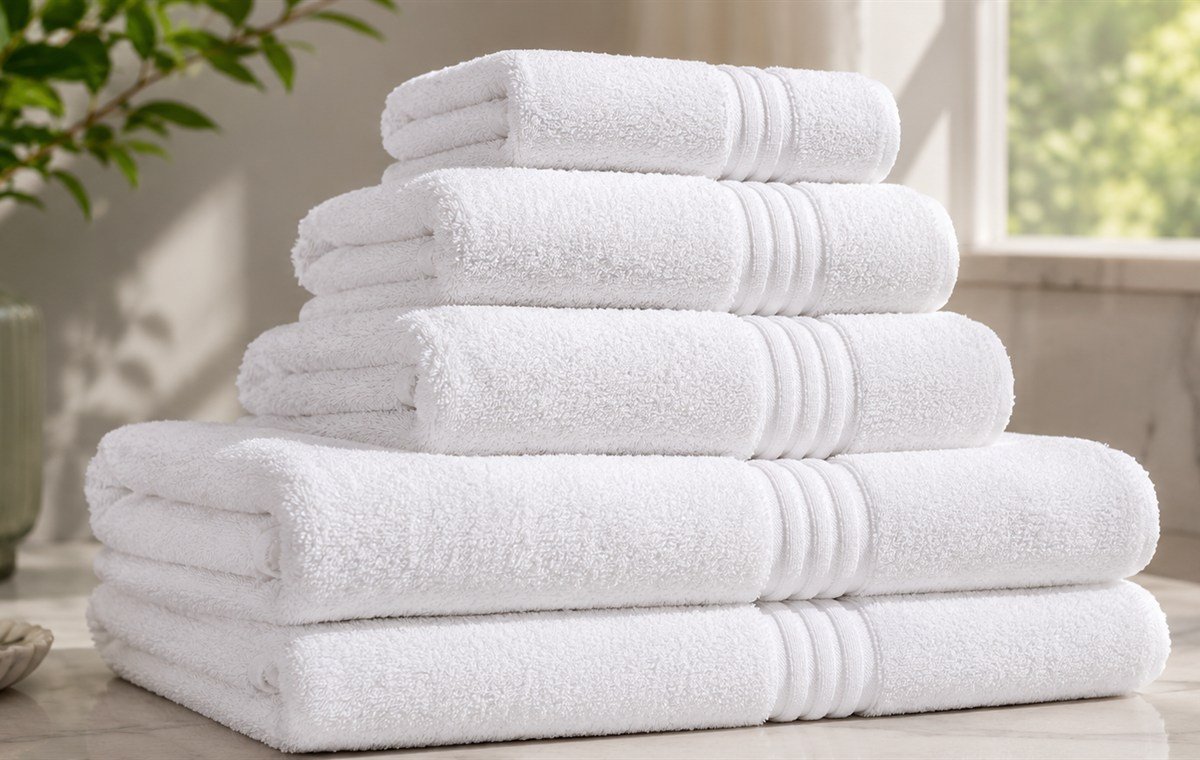 Stack of premium terry towels
